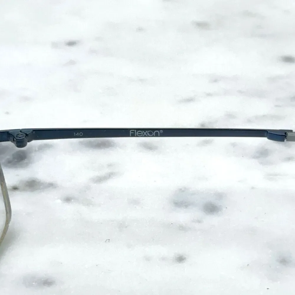 FLEXON Washington 600 412 Blue Mens Half Rim Eyeglasses Frames Only 54-18-140